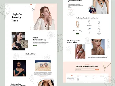 Andor - Web page app application branding design development diamond fashion graphic design html marketing mockup sixty13 ui uidesign uiux ux web webdeveloper webpage website