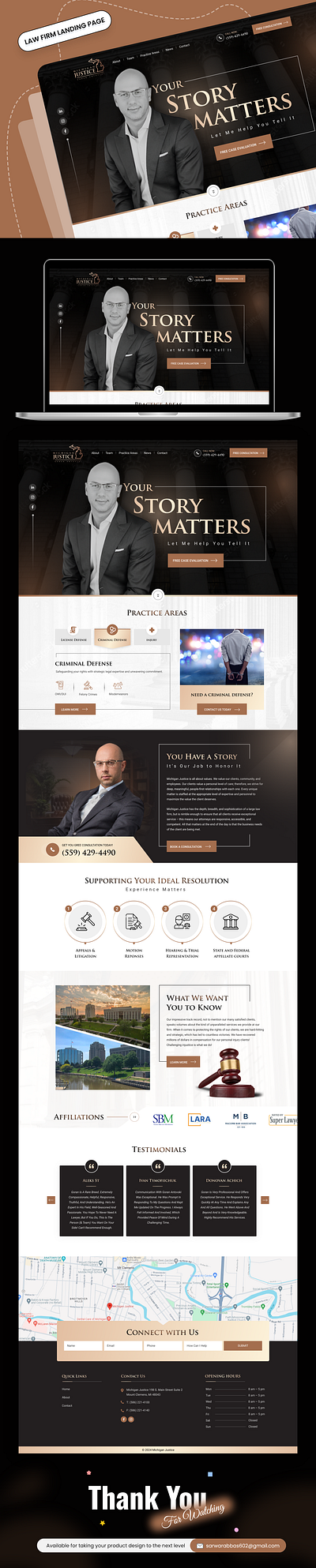 law firm landing page attorney clean court design graphic homepage interface design justice landing page law firm lawyer minimal modern motion sophisticated stylish ui uiux unique website