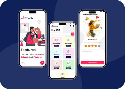 Enodx (School App) UI Design app ui app uiux design figma ui ux