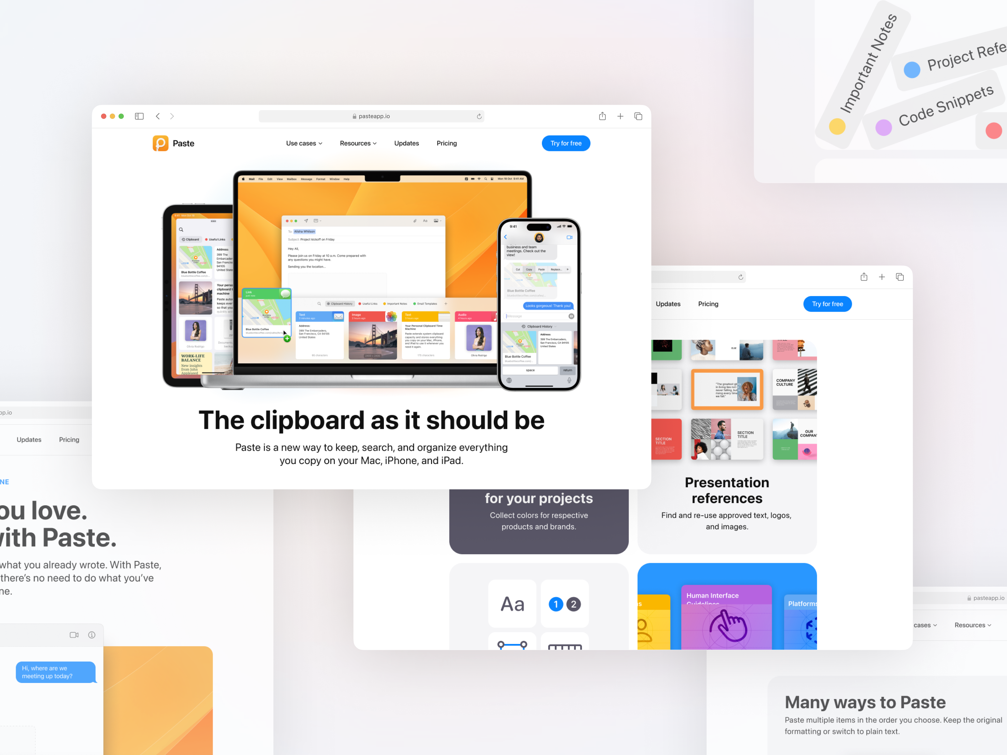 Web Design Journey at Paste apple framer landing paste web