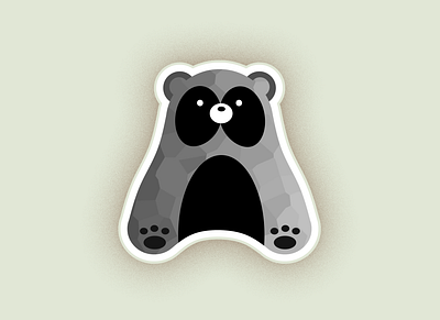 Panda Bear animal bear cartoon cute design edinburgh eyes face gradient graphic illustration logo sticker zoo