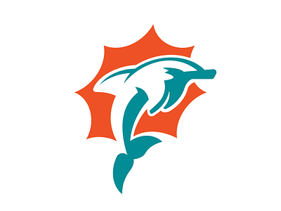 Sean's NFL - Miami Dolphins Concept Logo branding design dolphins graphic design identity illustration illustrator logo miami miami dolphins sports vector