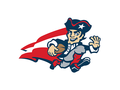 Sean's NFL - New England Patriots Concept Logo branding cartoon design football graphic design identity illustration illustrator logo new england new england patriots nfl patriots pats sports sports logo vector