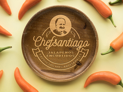 Jalapeños - Chef Santiago branding food jalapeños logo