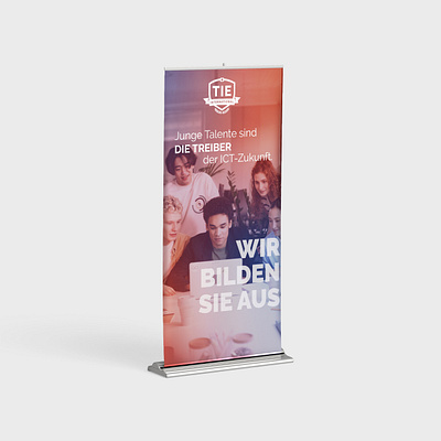 Roll-up Banner 2d adobe banner branding design education graphic design illustration illustrator logo photoshop print media roll up banner tech vector