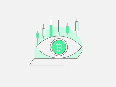 Analysis analys basic bitcoin blockchain branding coin crypto design exchange eye green illustration learn trade ui