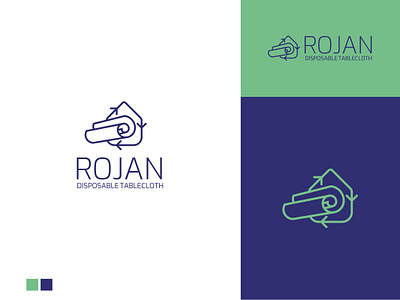 Rojan Logo clean energy logo graphic design logo milad samadi