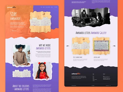 Awkward Letters - Website branding ui design uiux ux design web development website design wp design