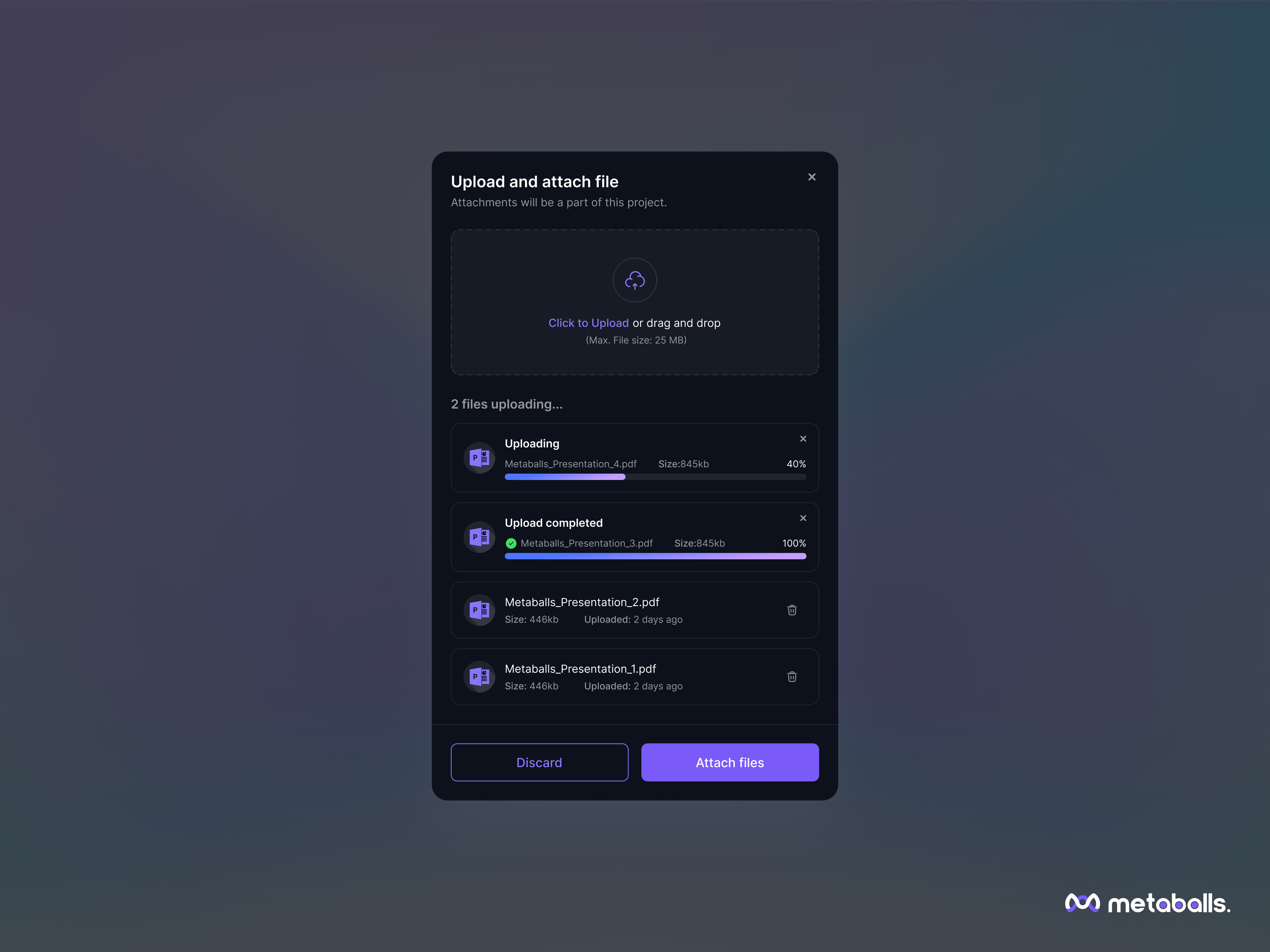 File upload and Attach UI/UX Design by Md. Rizwan Siddiquei on Dribbble