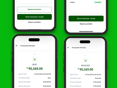 Transaction receipt exploration app payment receipt ui uiux ux