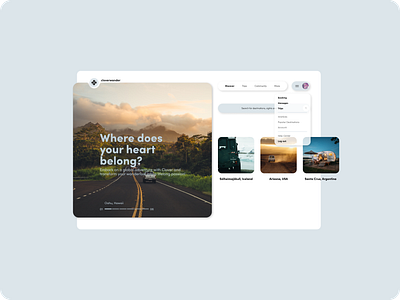 cloverwander branding logo ui web design