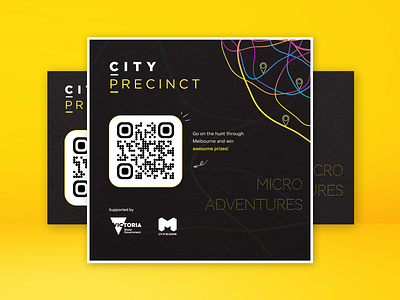 City Precinct print ai design branding graphic design illustration poster design print design qr code social media ui vector yellow