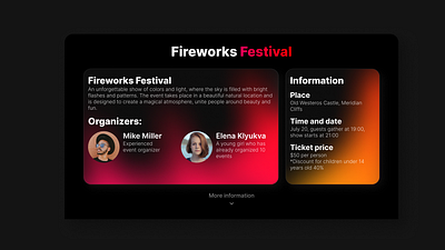 Fireworks Festival desing figma site ui ux web desing web site