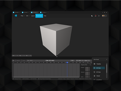 3D Web Based Editor Landing Page 3d art 3d character 3d cube 3d software 3d web based editor ui dashboard design landing page landing page design linear design saas ui saas web saas website software ui tabs timeline ui ux web design webpage design