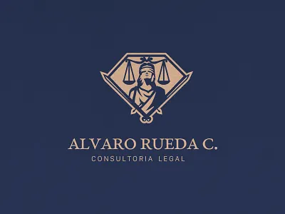 Alvaro Rueda C. - Brand design concept consulting graphic design lawyer legal logo print vector