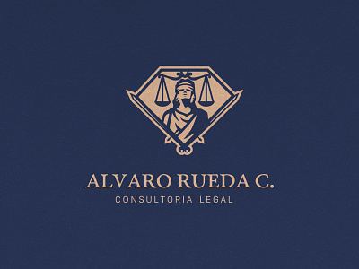 Alvaro Rueda C. - Brand design concept consulting graphic design lawyer legal logo print vector