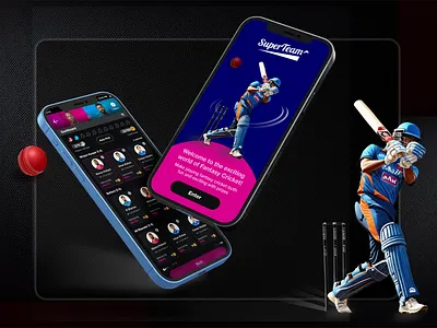 Fantasy Cricket App - Sports Fantasy App app app design behance case study case study creative design design inspiration fantasy cricket app mobile app sports fantasy app ui ux visual design