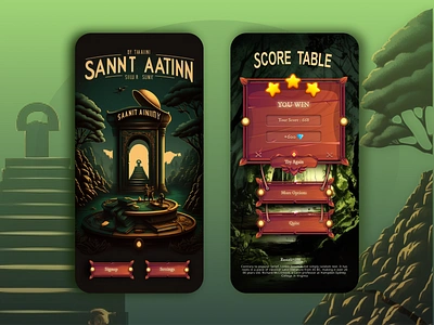 Mobile Game UI Concept app design flash screen game game app game design game ui graphic design mobile game multiplayer play saas score score ui start statistics stop ui ux