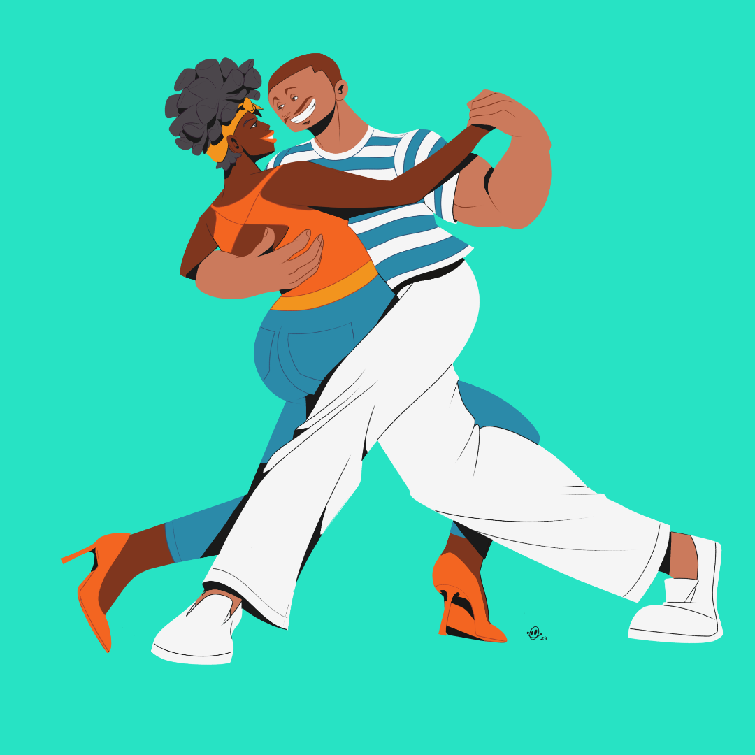 Dancing art character design dance dancing design illustration vector