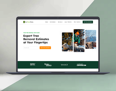 Tree Trimming Service Landing Page Design best ui design creative design design interface design tree trending ui ui uidesign ux design website concept