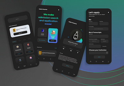 Admission Application UI app design ui