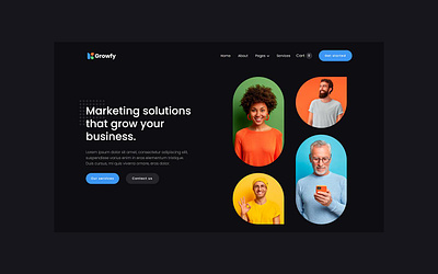 Growfy Consulting Website advertisemant agency business figma marketing seo services web design