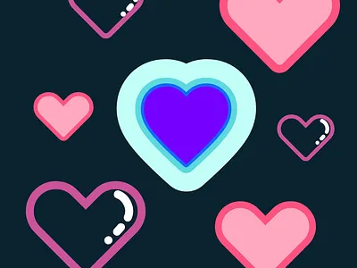 Valentine's Hearts Animated SVGs animated hearts animated svg animation beginners animation design hearts illustration library elements svg svg animation svgator ui valentines valentines hearts