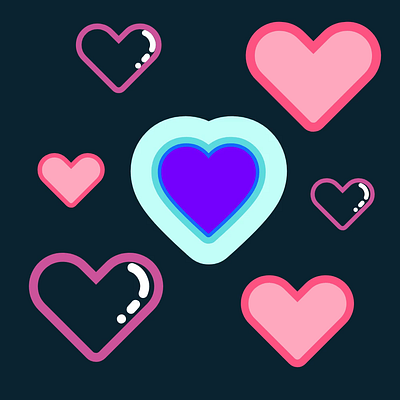 Valentine's Hearts Animated SVGs animated hearts animated svg animation beginners animation design hearts illustration library elements svg svg animation svgator ui valentines valentines hearts
