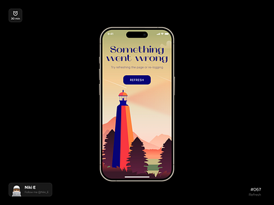 Refresh. DYUI #27 404 daily ui design design app error page graphic design illustration mobile app niki e refresh page ui ux wrong