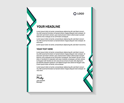 Modern Letter Head design for your company. concept