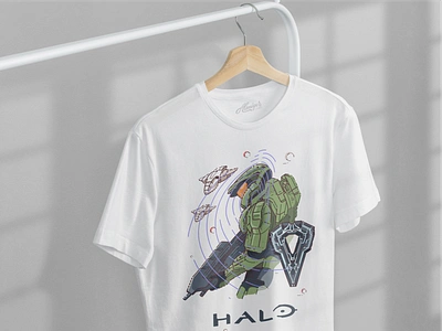 Halo tshirt ai branding cortana covenant design future game graphic design halo halo infinite helmet icon icon set illustration master chief mocup tshirt vector