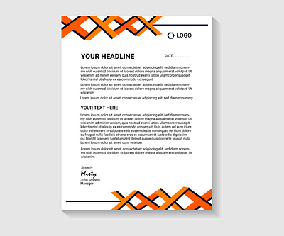 Unique Letter Head design for your company. concept