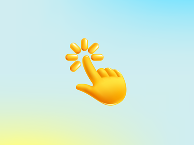 3D computer hand shape cursor cursor design finger graphic design hand icon logo mark point ui