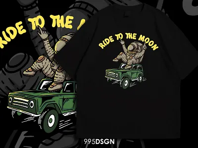 Ride to the moon illustrationaday