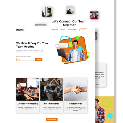 MeetUp chat collaborative landing page talk team website