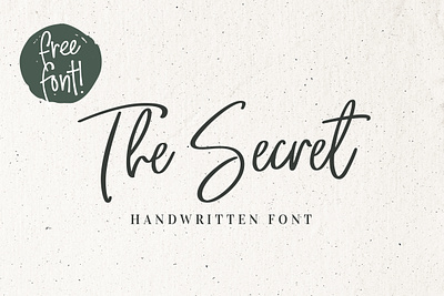 The Secret Free Handwritten Font brush cursive cursive font elegant font font font design free font logo font pen script signature font wedding font