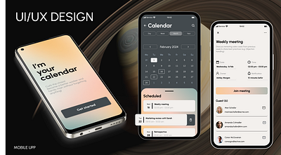 Mobile Upp/Calendar calendar design mobile upp ui ux