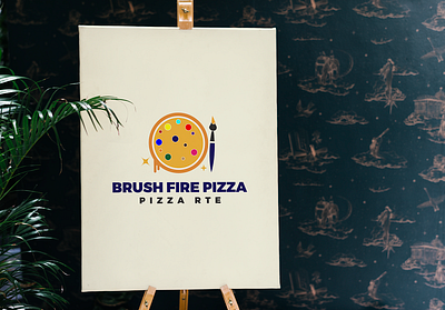 Brush Fire Pizza branding design graphic design illustration logo photoshop typography vector