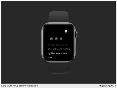 AI Speech Visualizer - Figbruary2024 ai animation graphic design interaction motion graphics output riddle smart watch speech text ui video watch