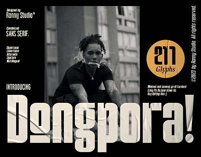 Dongpora - Condensed Sans Serif font streetwear