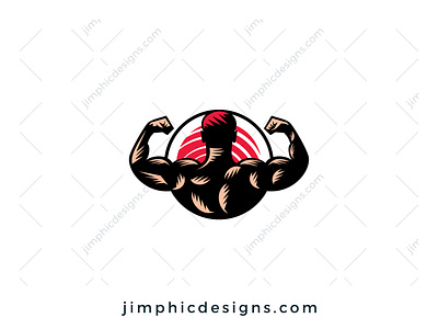 Sushi Strength Logo branding design food graphic design gym healthy logo muscle strong sushi vector