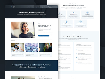 Level Nine - Healthcare Solutions page black blue charcoal clean contrast dark gradient icons large multi color one color rich ring simple sophisticated typography ui ux web design website