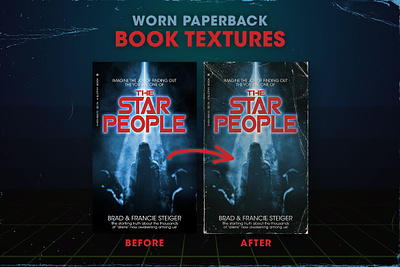 Worn 80s Paperback Book Textures 80s book cover creased distressed distressed textures dust folded paper grunge old paper old paper texture overlay paper texture paperback paperback book mockup retro texture vintage worn worn 80s paperback book textures