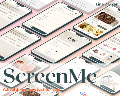 ScreenMe app health mobileapp ui ux womenapp