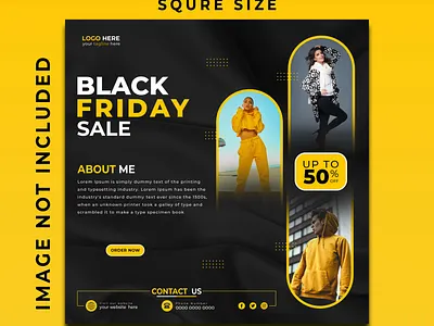 Black Friday Social media Post Design Template. black friday post facebook post graphic design instagram post instagram sale post banner promotion post sales post sales template social media post social media template social post square post template