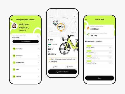Istgo Mobile App bicycle branding design mobile mobile app mobile ui typography ui ux