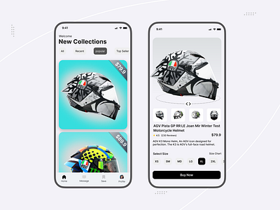 Helmet Store Mobile App Design app design graphic design interface ui