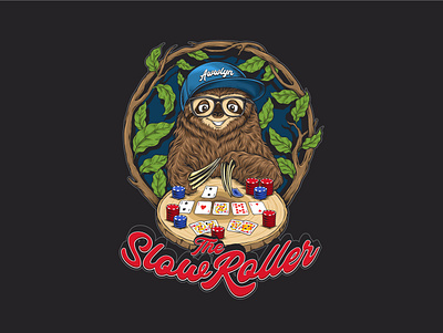 The Slow Roller apparel graphic design illustration logo logo design poker t shirt