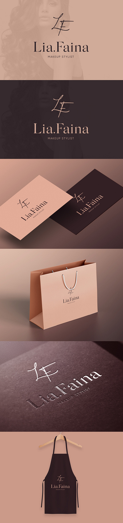 Lia Faina - Logo Design beauty beauty studio brand identity brandbook branding corporate identity design graphic design logo logo design logofolio makeup minimal model pattern polygraphy print design stylist vector tracing visual identity