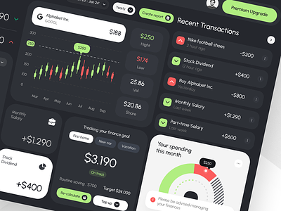 Folio - Finance Management Dashboard bank app banking chart dashboard finance finance dashboard financeapp financialapp fintech income investment minimalist online banking oww payment stocks trading transaction uidesign wallet